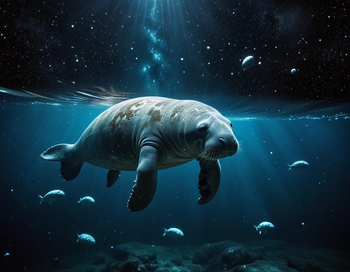 Cosmic Manatee in Orbit