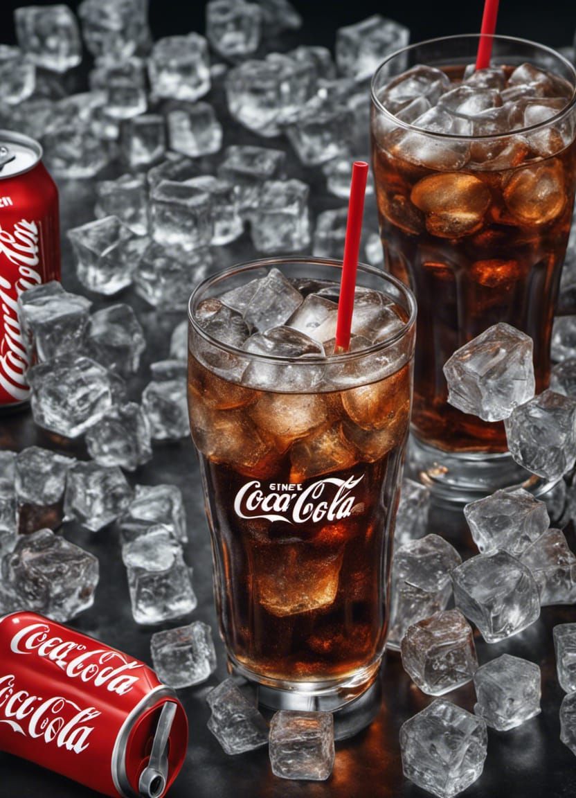 big glass of coca cola