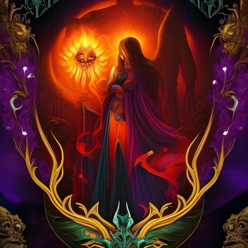 Demonic Parisian Romance in Digital Painting Style