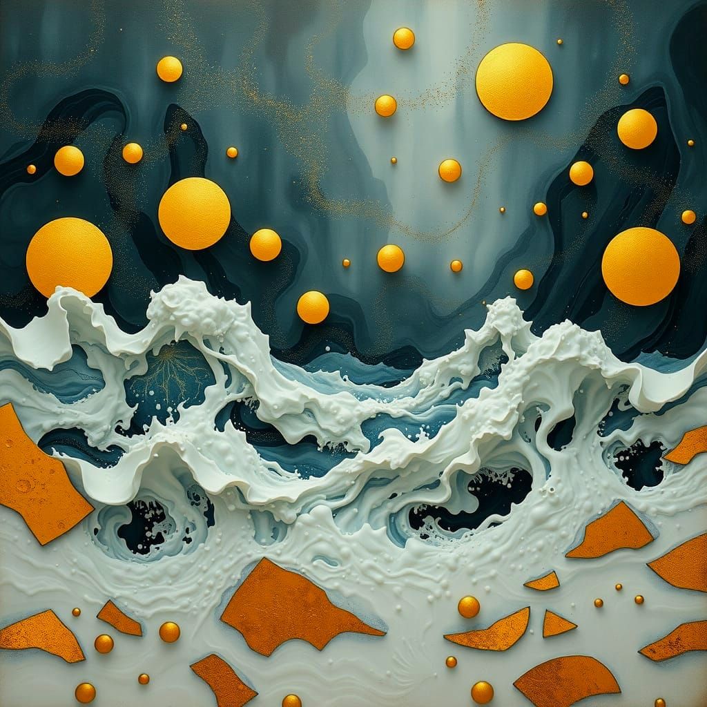 Ethereal Encaustic Storm