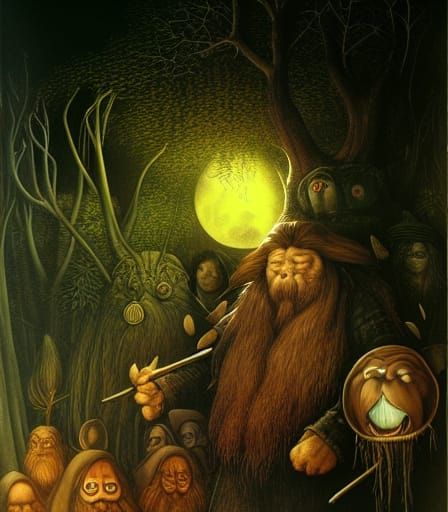 Hagrid in Forbidden Forest: Surreal Fantasy Art