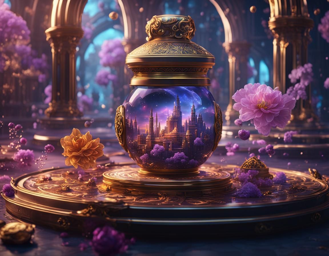 Teleport Perfume Scents: Detailed Matte Painting