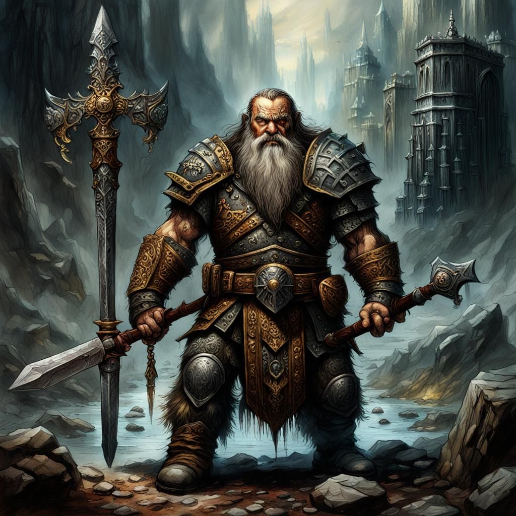 Thorgrim-The-Grudge: A Warhammer Legend in Oil and Ink