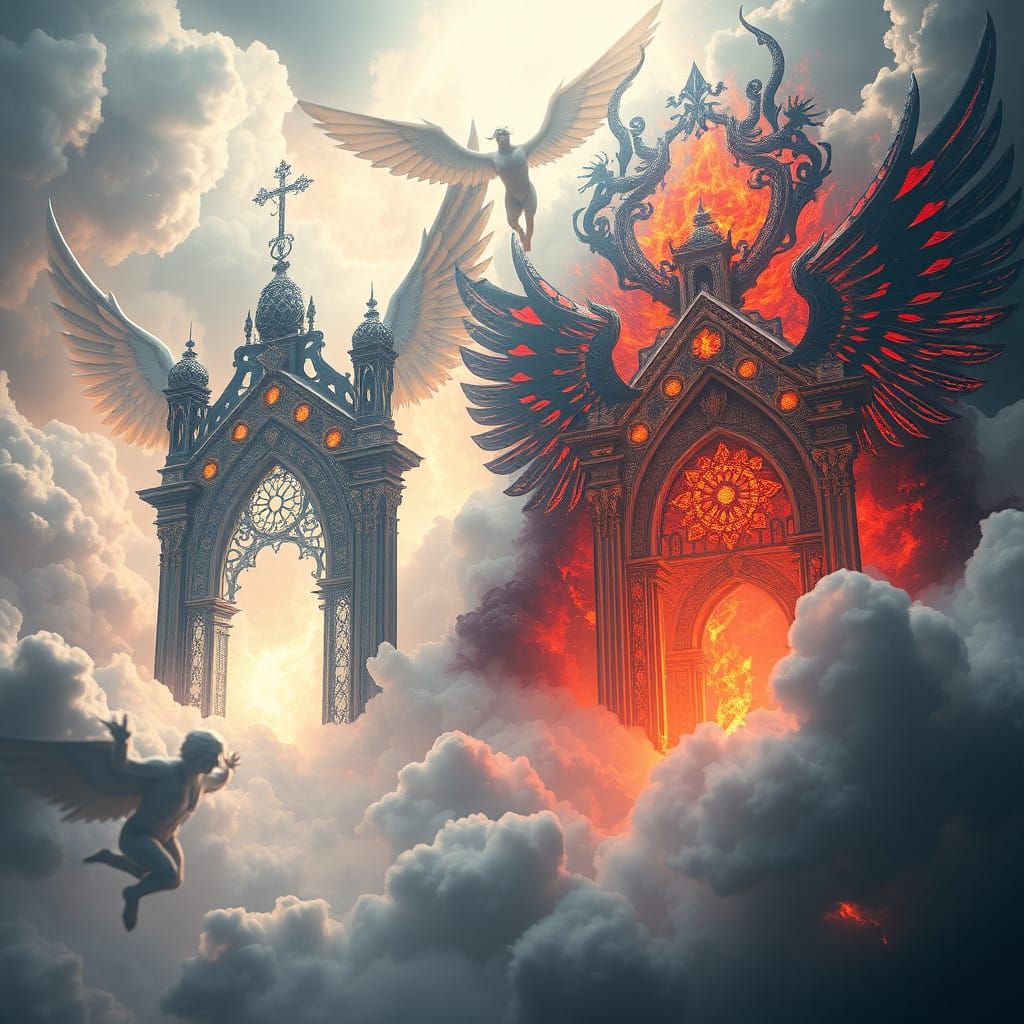 Ethereal Gateways to Divine and Damned Realms in Cyberpunk S...