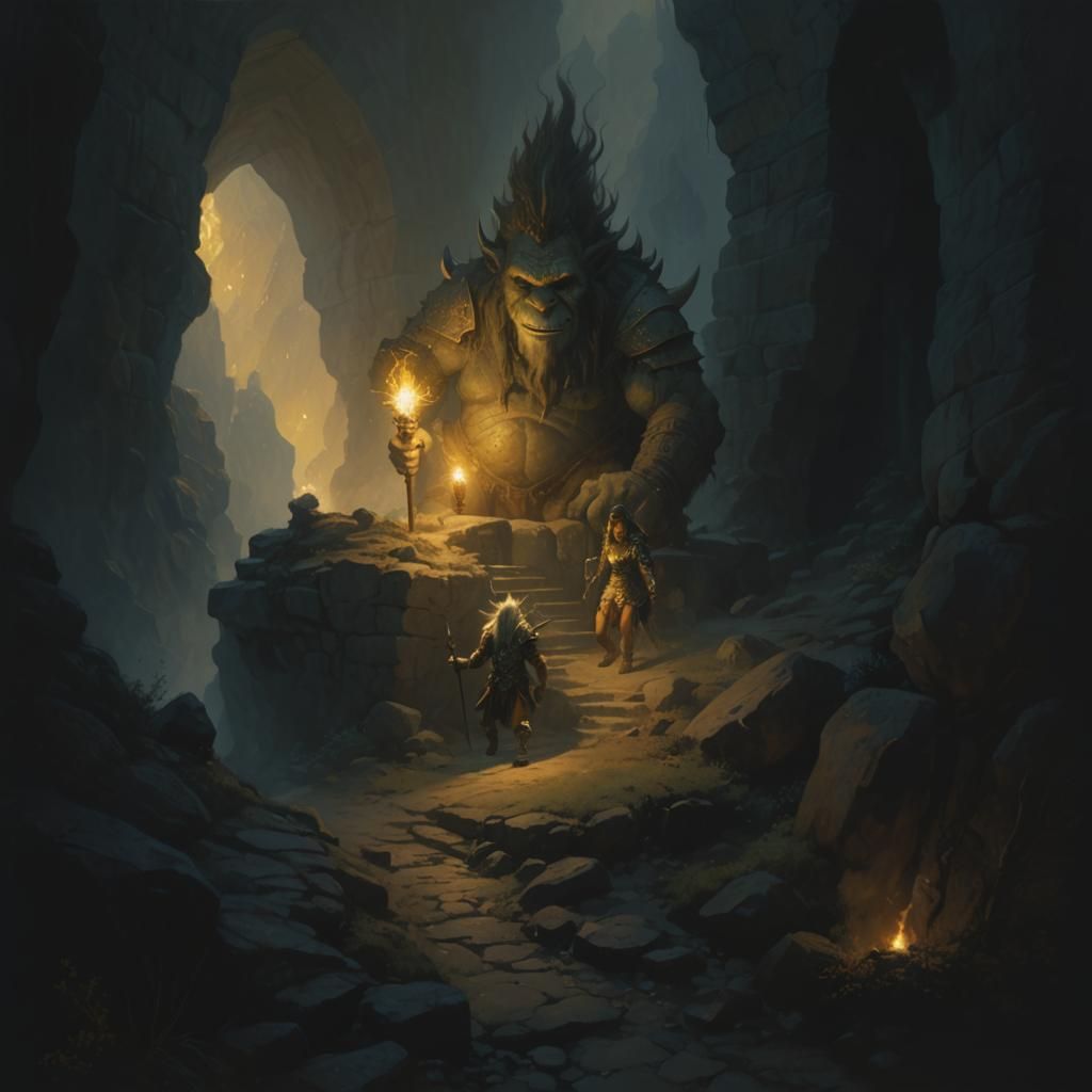 troll leading with a torch 2