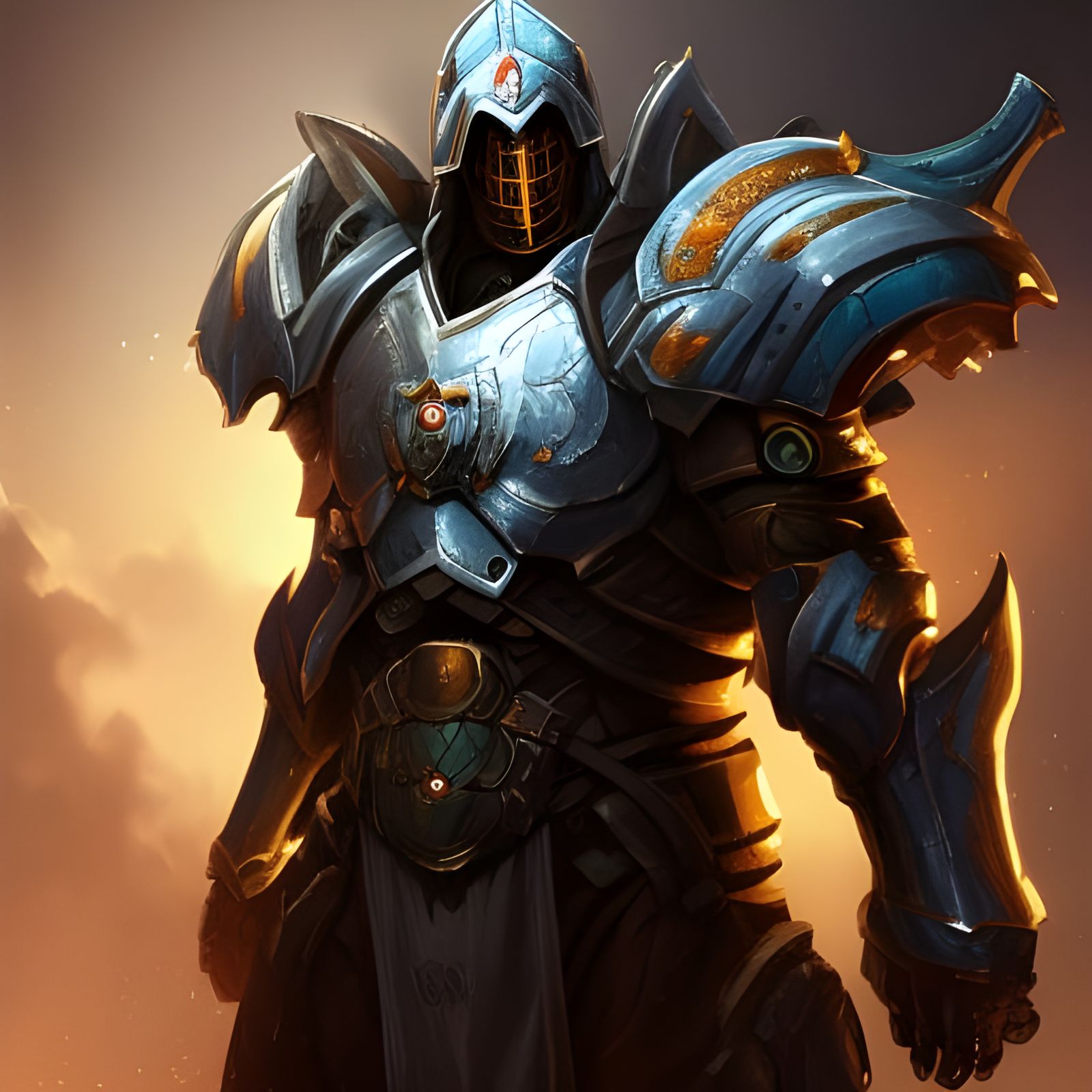 Armored Knight Portrait in Hyperdetailed Style