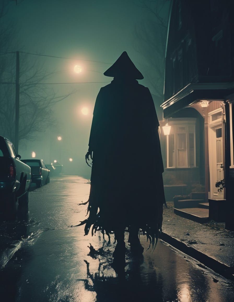 Cthulhu Trick-or-Treating in 1970s Horror Film Style