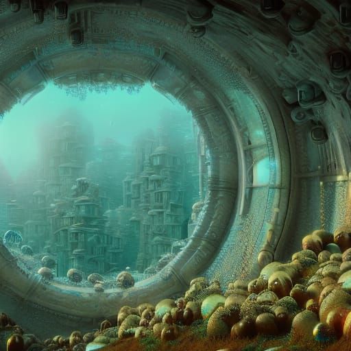 Underwater Bubble City: A Digital Matte Painting