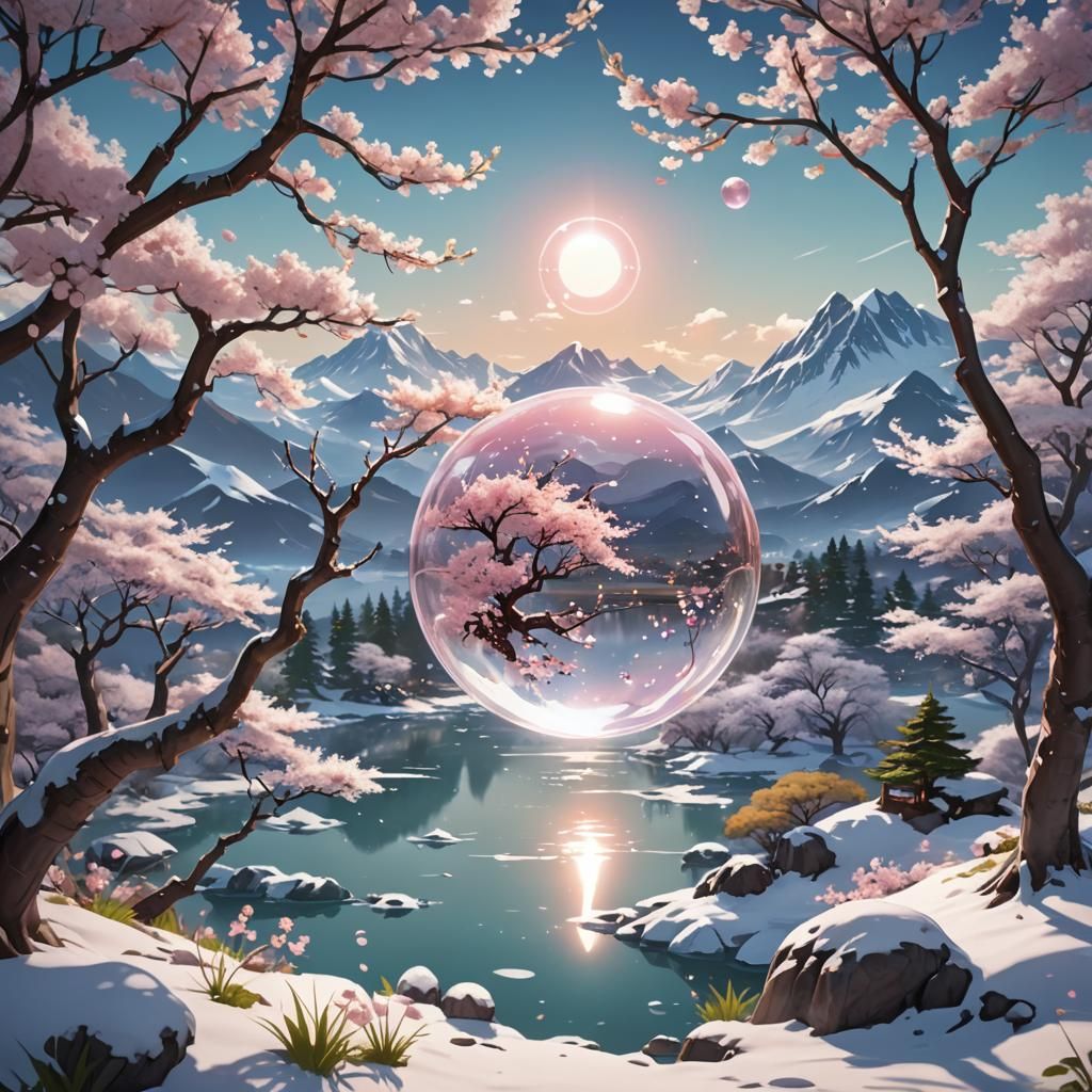 Spring in Winter: A 3D Anime Landscape