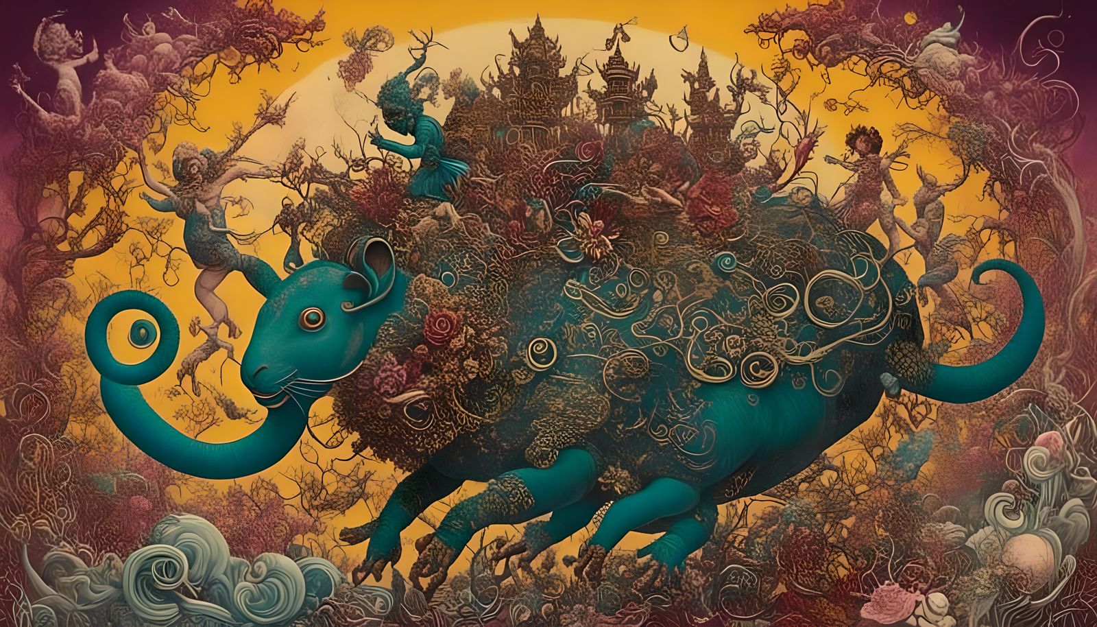 Balinese Barong and Rangda Psychic Battle