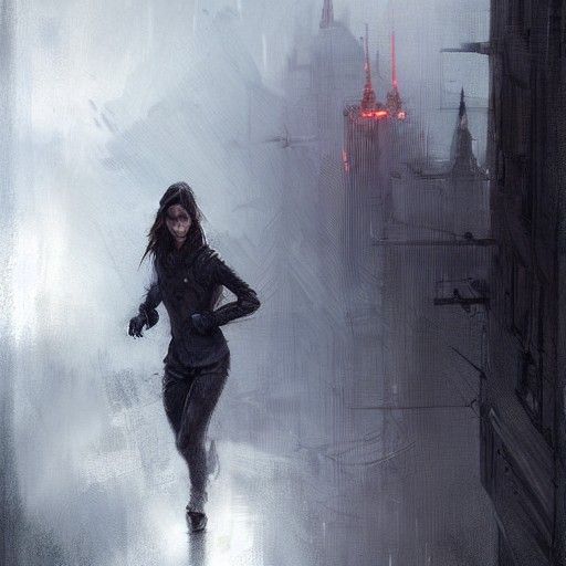 Sinister Chase Scene in Dark Fantasy Style