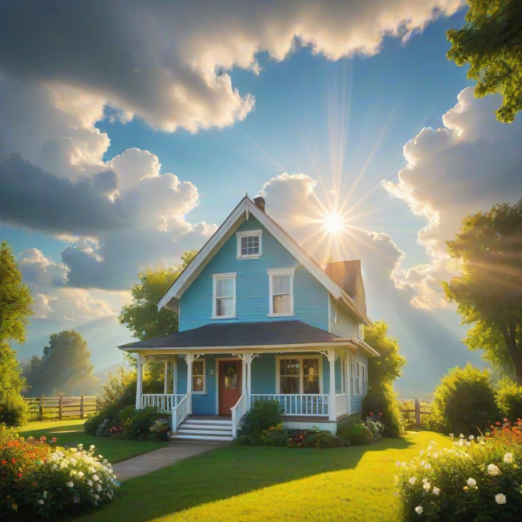 Soothing Heavenly Scene in a Cozy Home