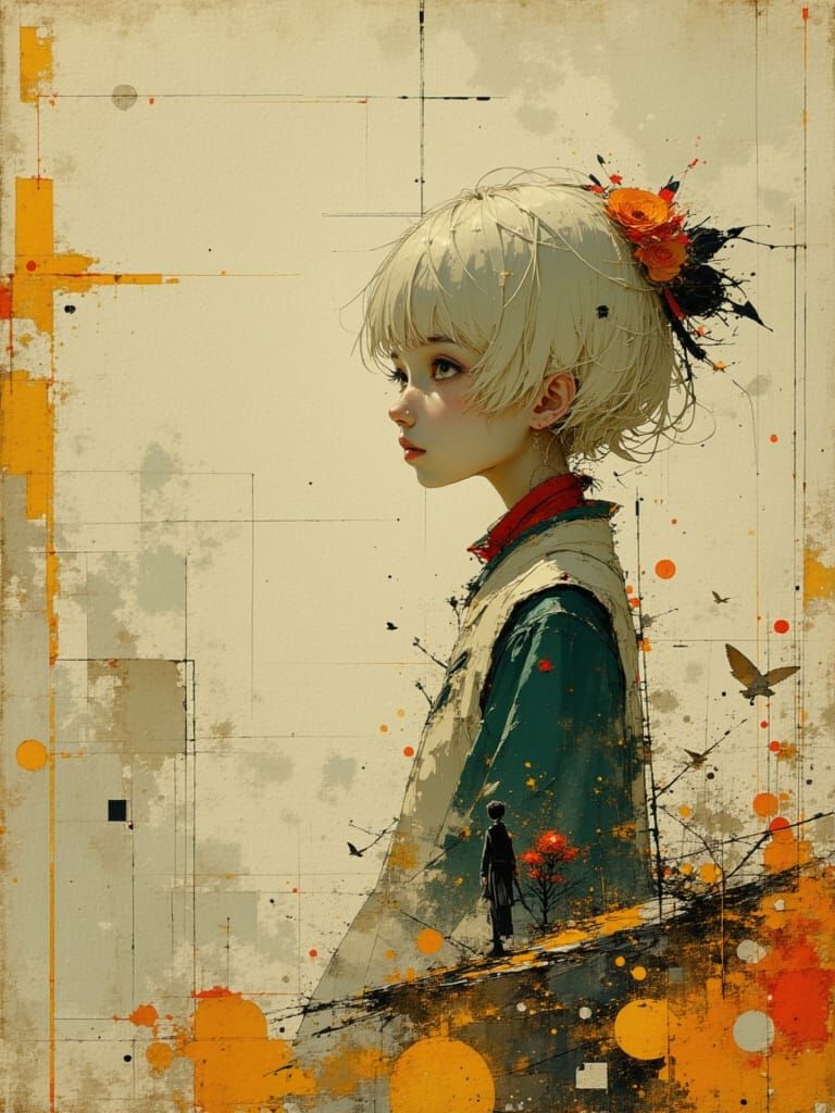 Dust-Wind Figure with Unconventional Hairstyle