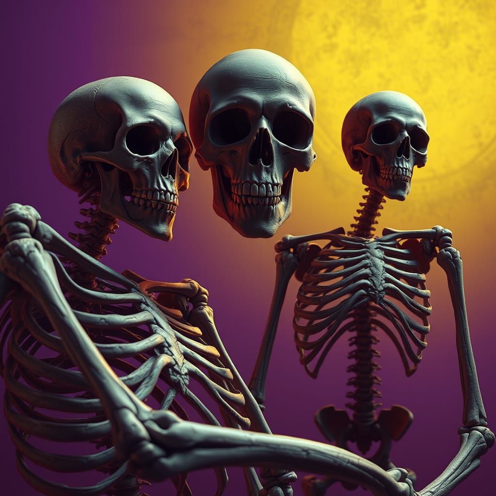 Dark Fantasy Skeletons, Skulls, and Bones in 8k