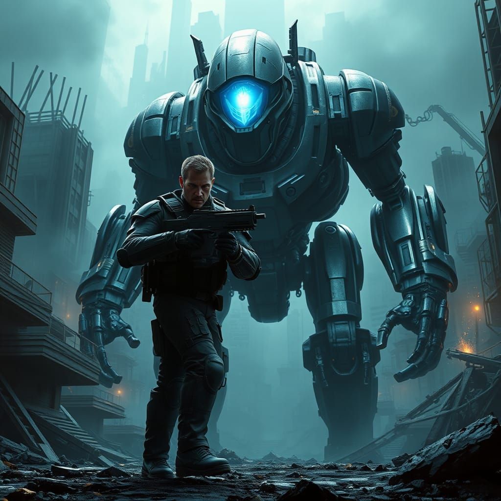 Poster of Gordon freeman wearing his HEV suite holding the g...