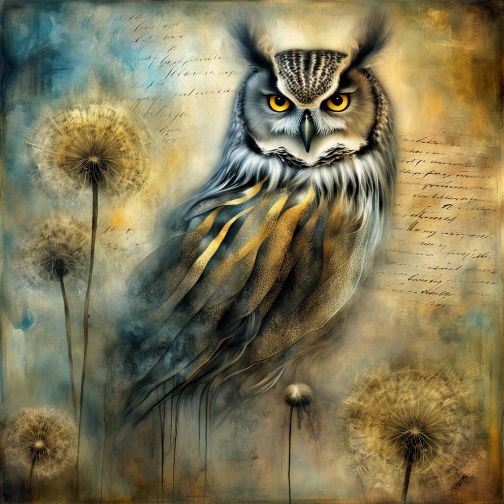 Surreal Dandelion Scene in Quattrocento Style