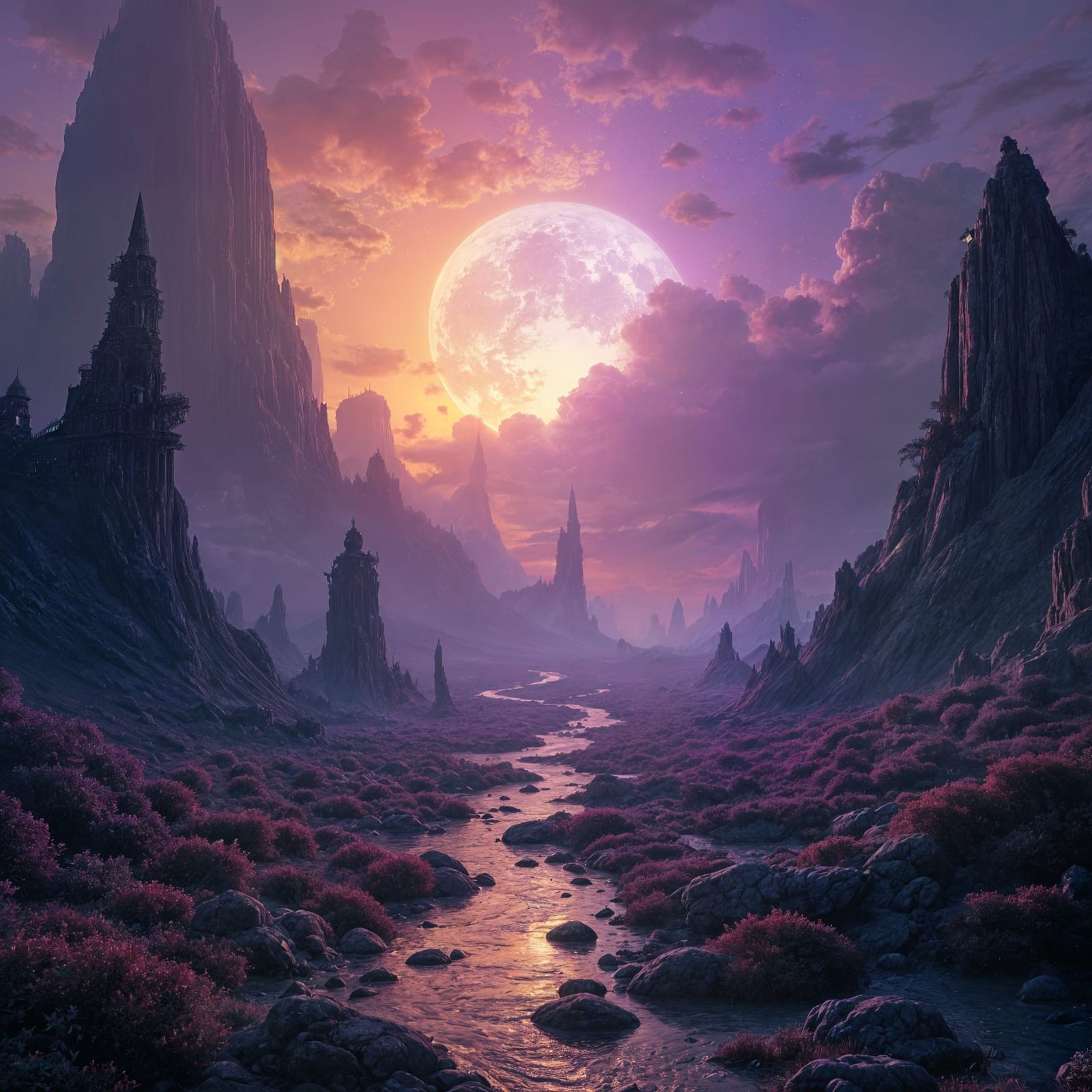 Psychedelic Ride Masterpiece in Dark Fantasy Style