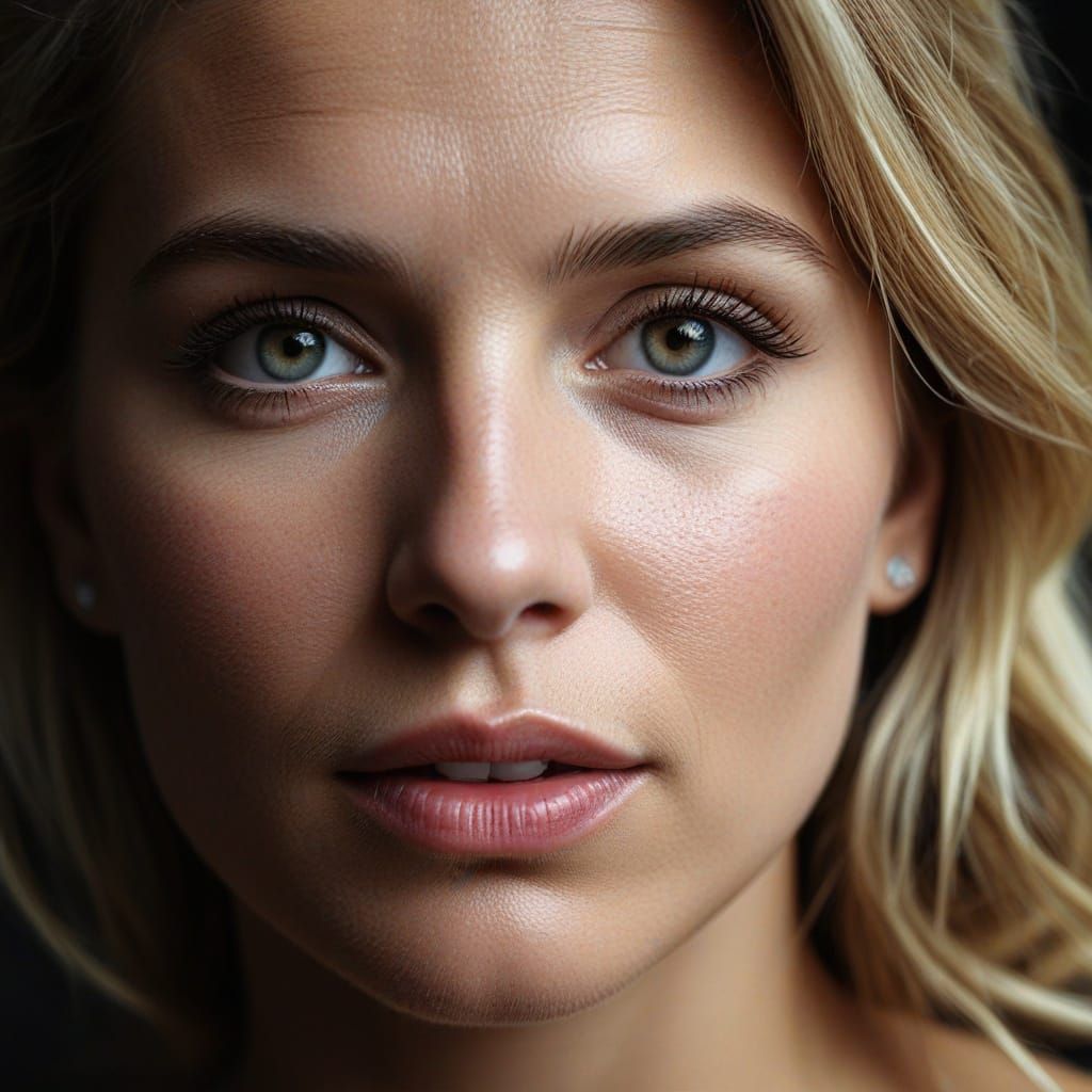 Hyper-Realistic Portrait of a Woman in Film Style
