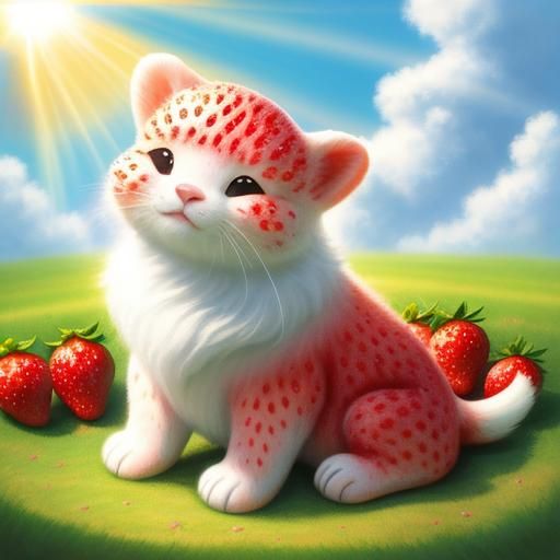 Strawberry Animals in Divine Sunshine