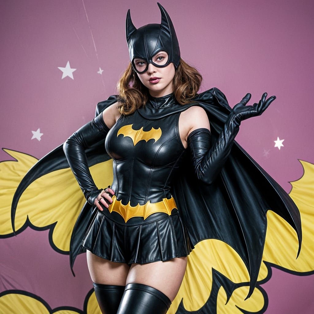 Gothic Beauty Dances Burlesque as Batgirl
