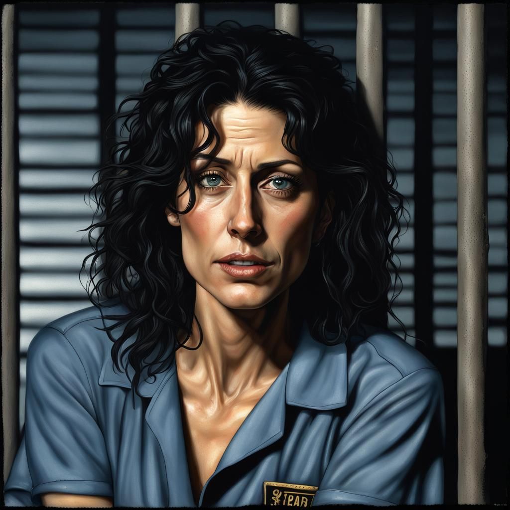 Hyperrealistic Portrait in Prison Cell