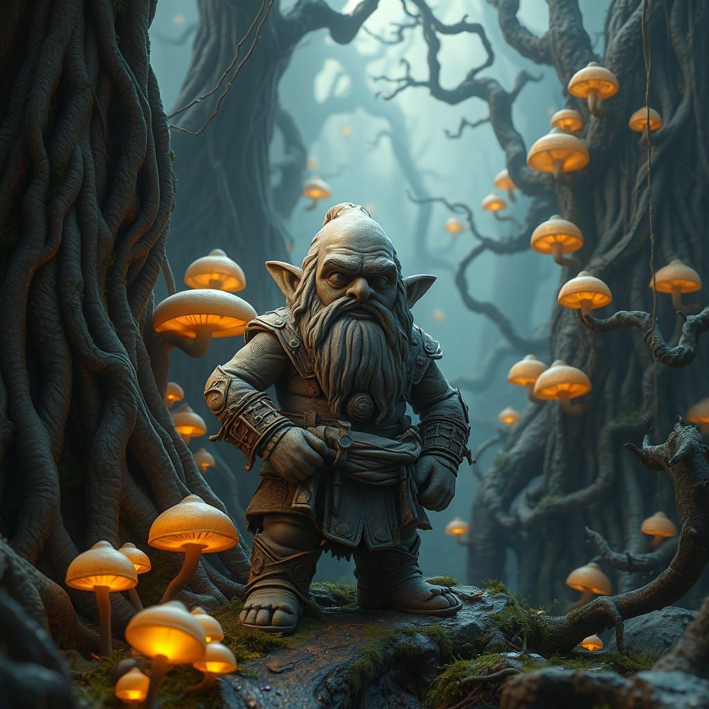 Ancient Forest Guardian in Clay and Moss