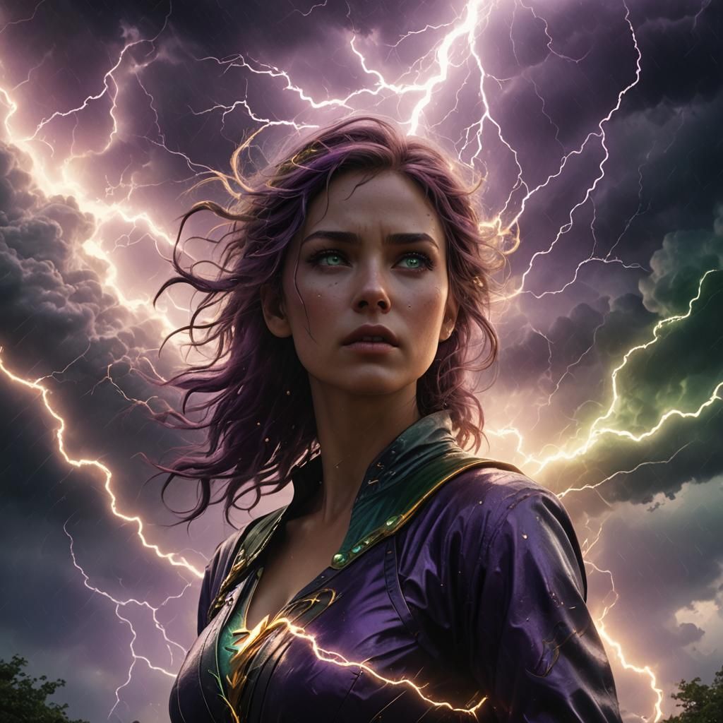 Girl with Storm Inside: Fantasy Concept Art