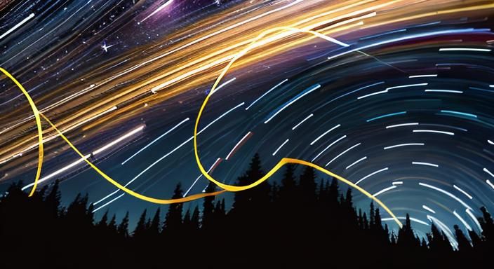 Mesmerizing Star Trails Over a Dark Sky