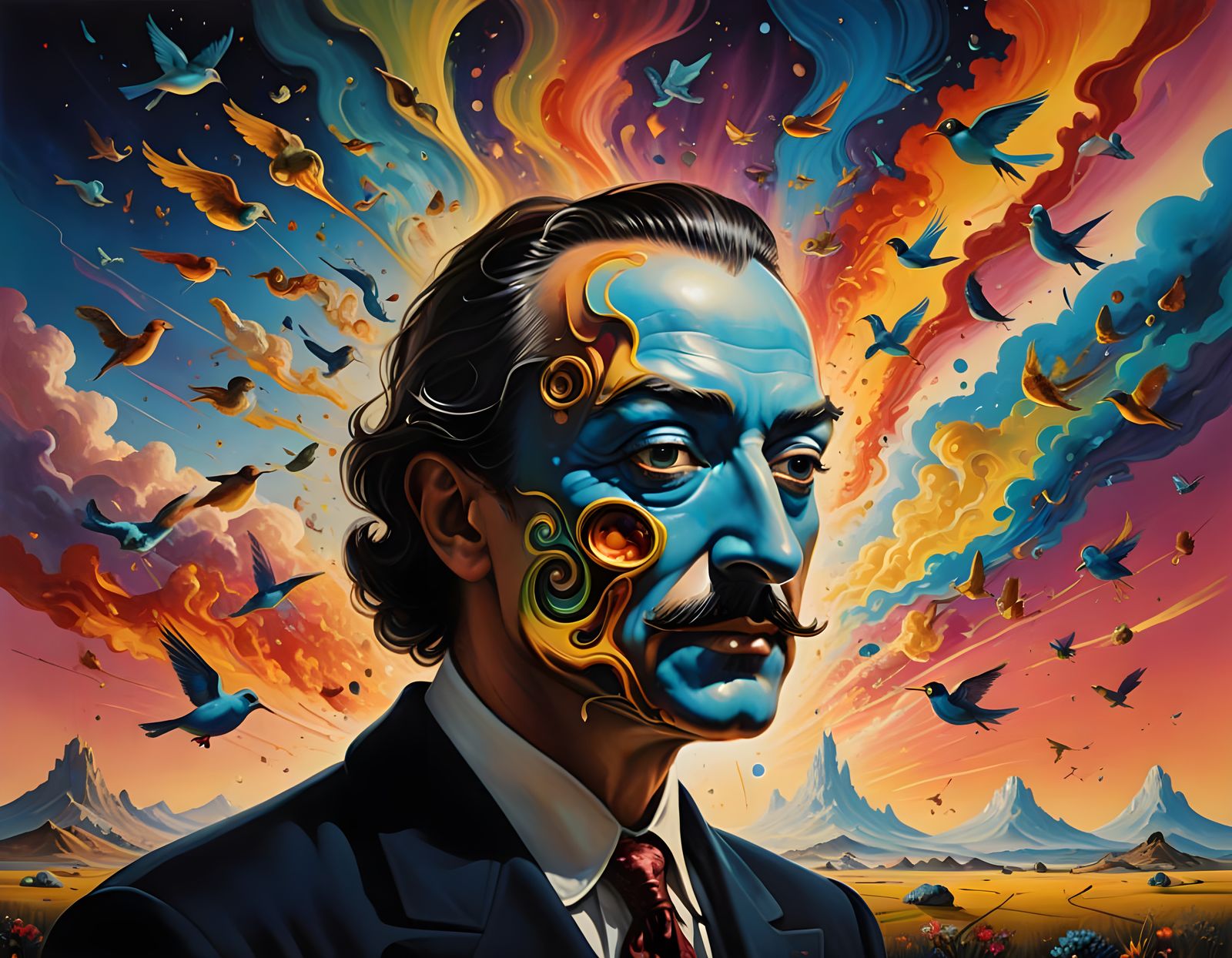 Anonymous Ray in mask posing as a space age ray gun inventor at work