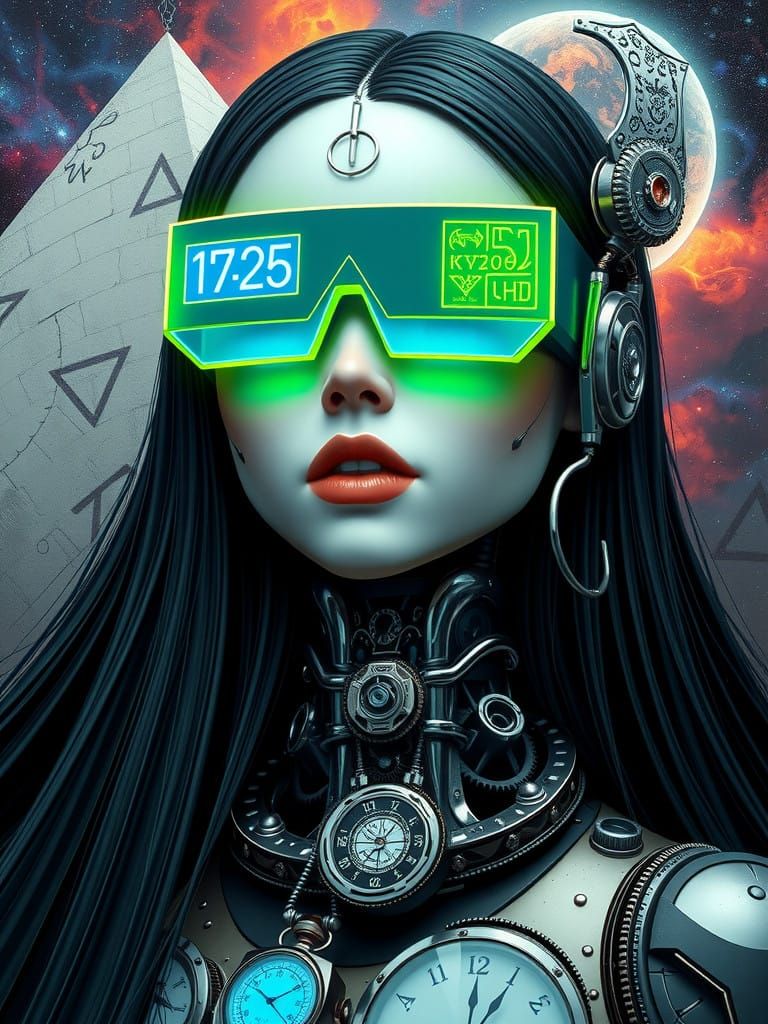 Steampunk Cyborg Goddess of the Cosmos