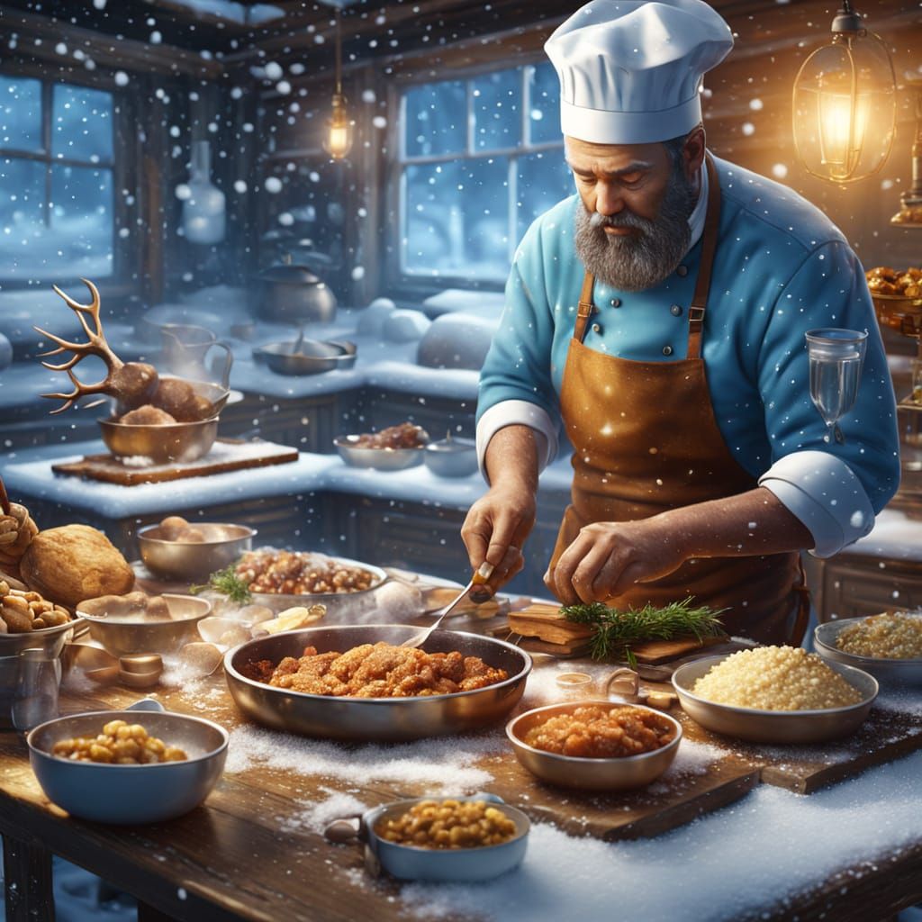 Chef Serves Tundra Ingredients: Culinary Art