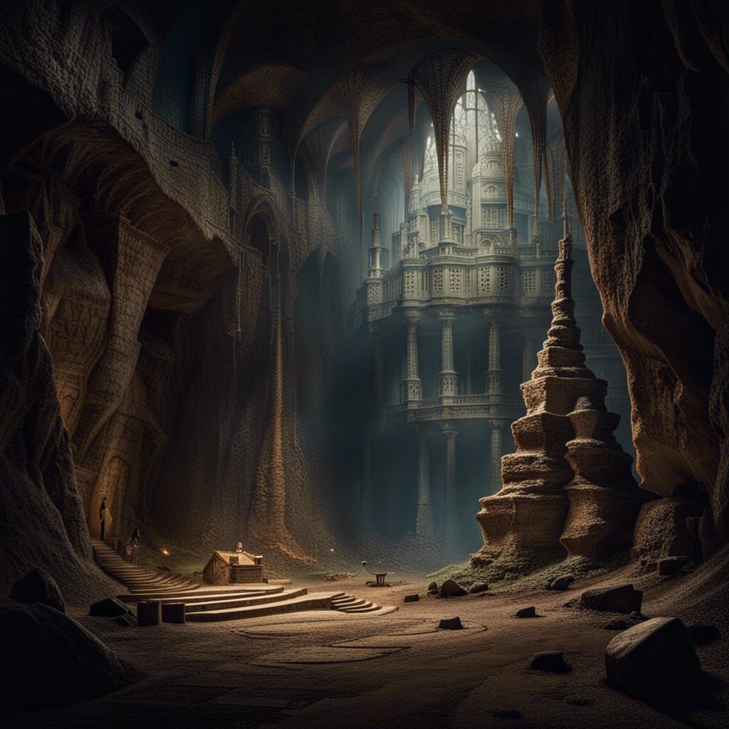Lost Civilization in Underground Cavern