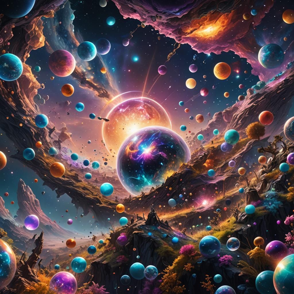 Galactic Bubble: An Epic Cosmic Digital Painting