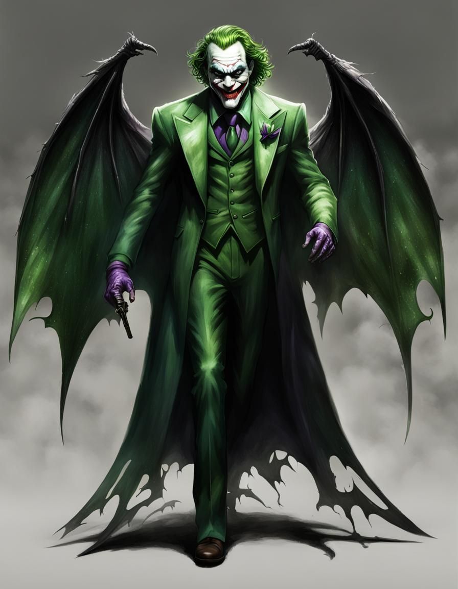 Sinister Joker with Bat Wings