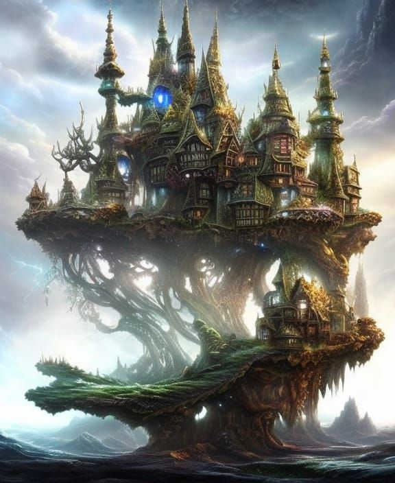 Clockpunk Dreamland: Bonsai Village in Crystal