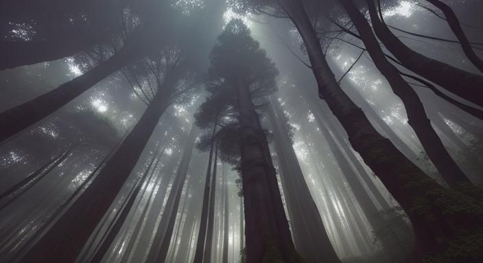 Mystical Forest Figure in Symbolist Style