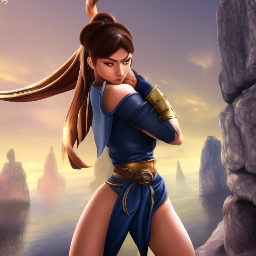 Jessica Alba as Chun Li: 3D Rendered Action Hero