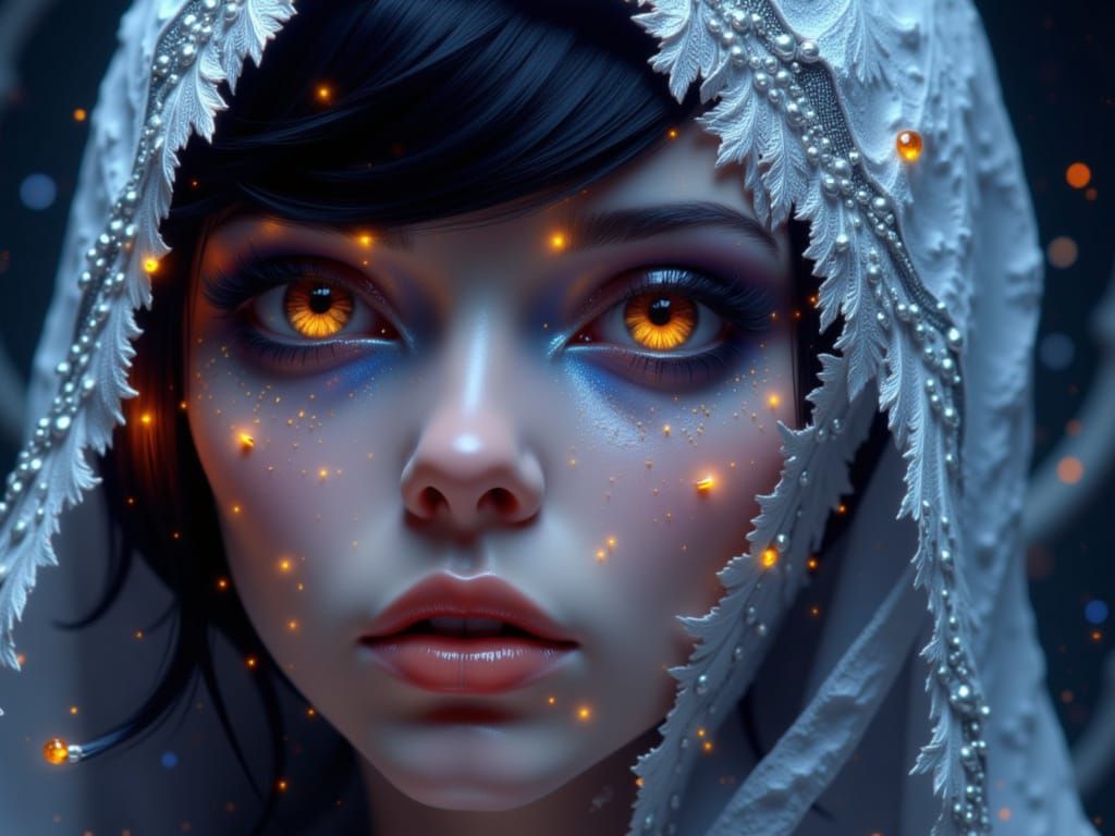 Vibrant Flowers in Melancholic Gold Art Style