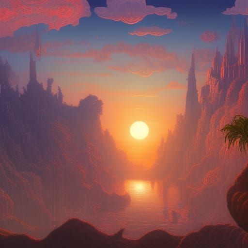 Little Nemo's Slumberland: A Fantastical Sunset