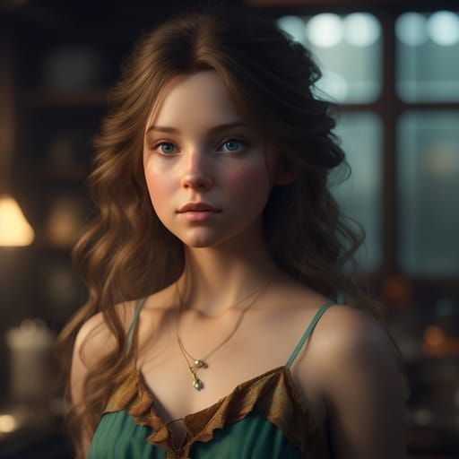 AI Image of a Brunette