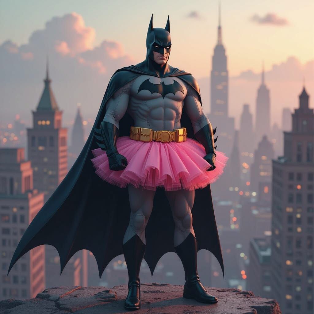Batman in Pink Tutu: Heroic Fantasy Art