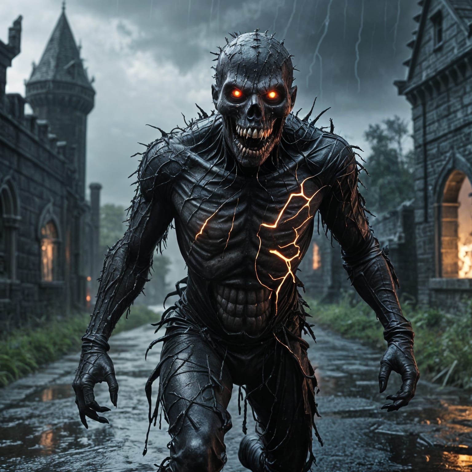 🖤🖤☠️🖤🖤
Extreme ultra detail 
Boogie Man running at viewe...