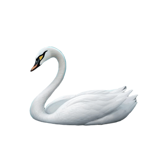 Swans in Lotus Lake: Graffiti Art Style