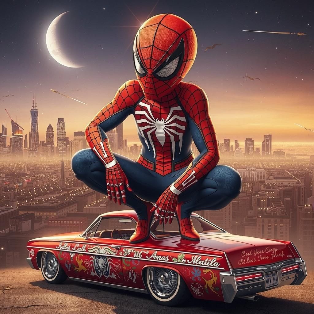 Spider-Man Lowrider in Surreal 8K Render