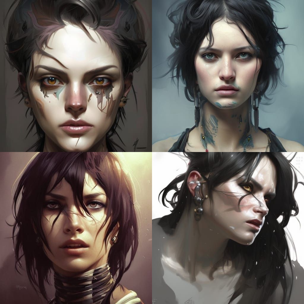 Halfling Rogue Portrait in Art Nouveau Style