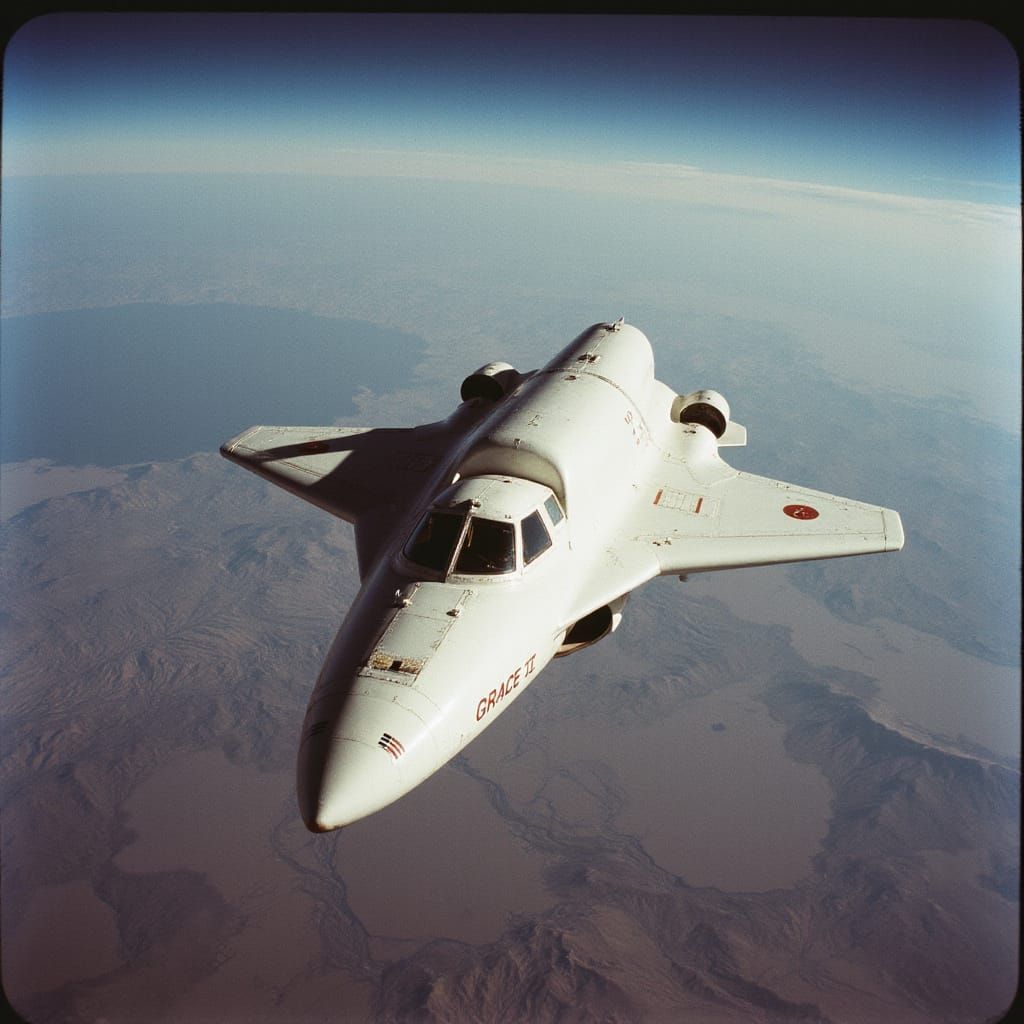 Epic Cinematic Starship Renentry over Desert Continent