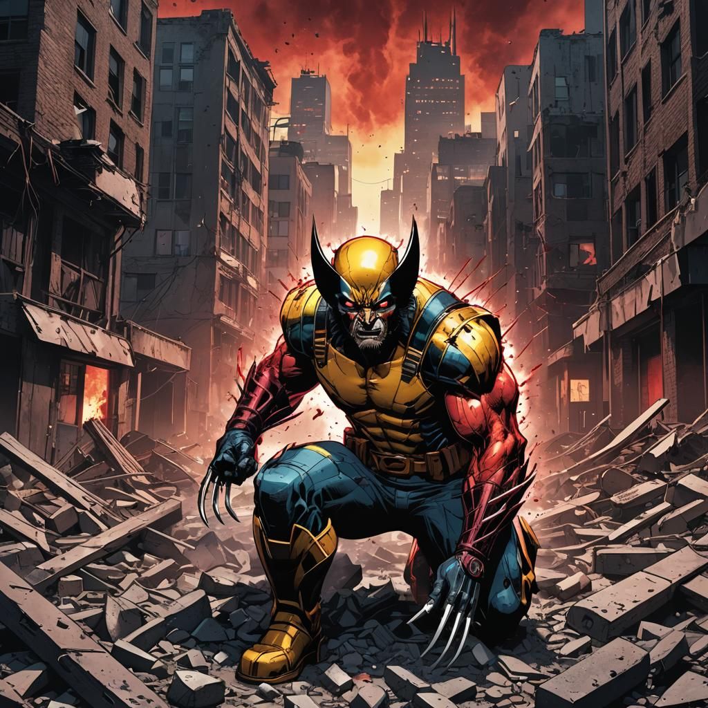 Possessed Wolverine in Studio Trigger Anime Style