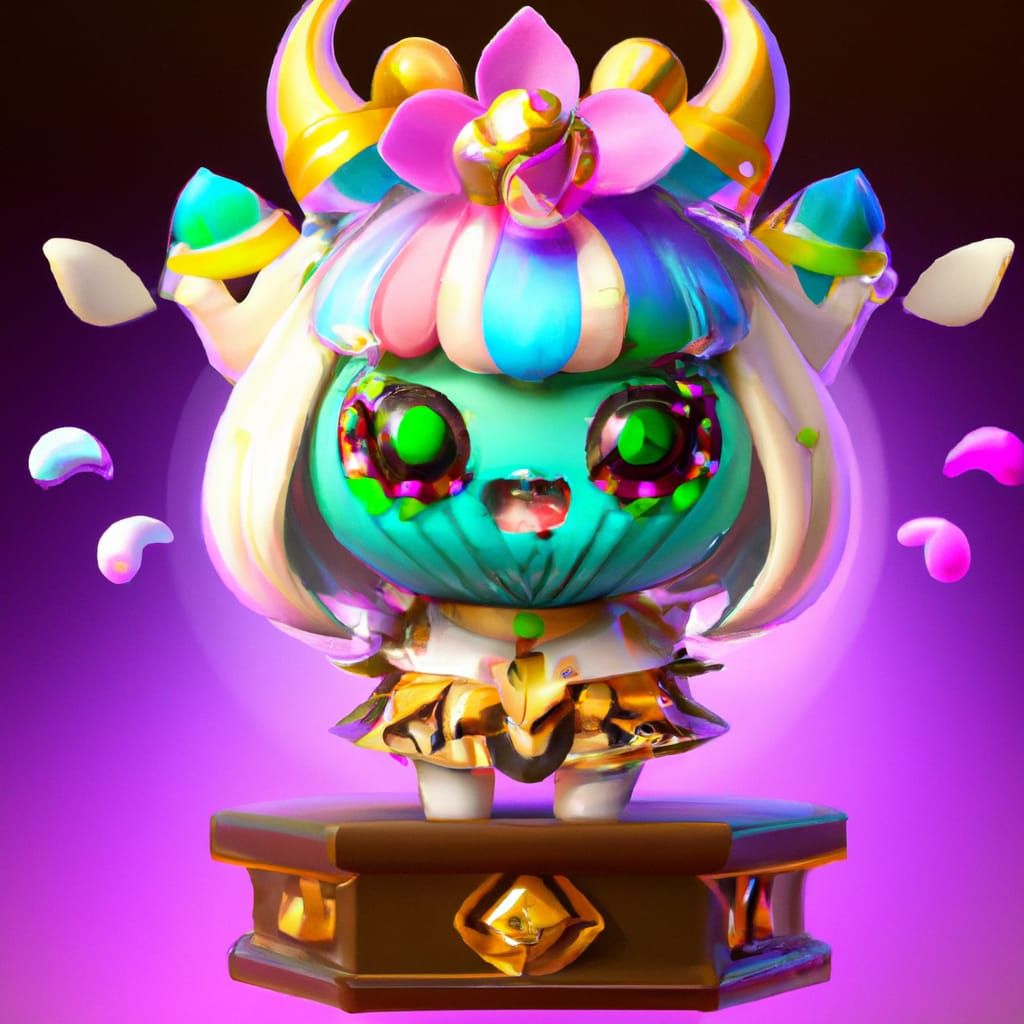 Chibi Frosting Demon Queen: 3D Render