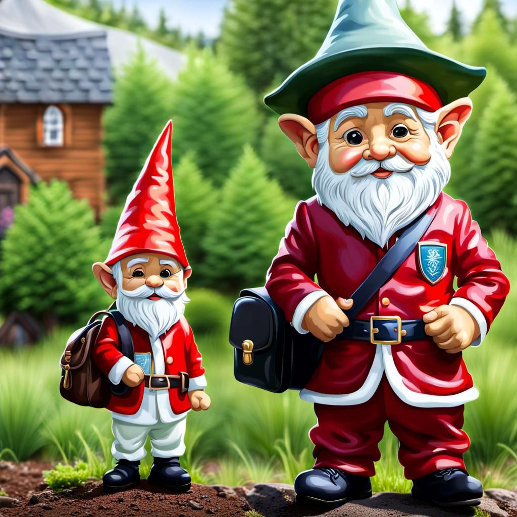 Jehovah's Witness Gnomes in Neighborhood Setting