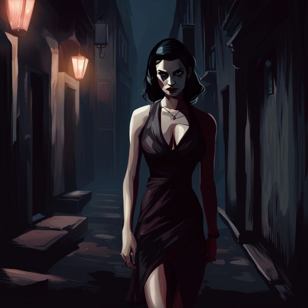Toreador Vampire in Dark Alley: World of Darkness